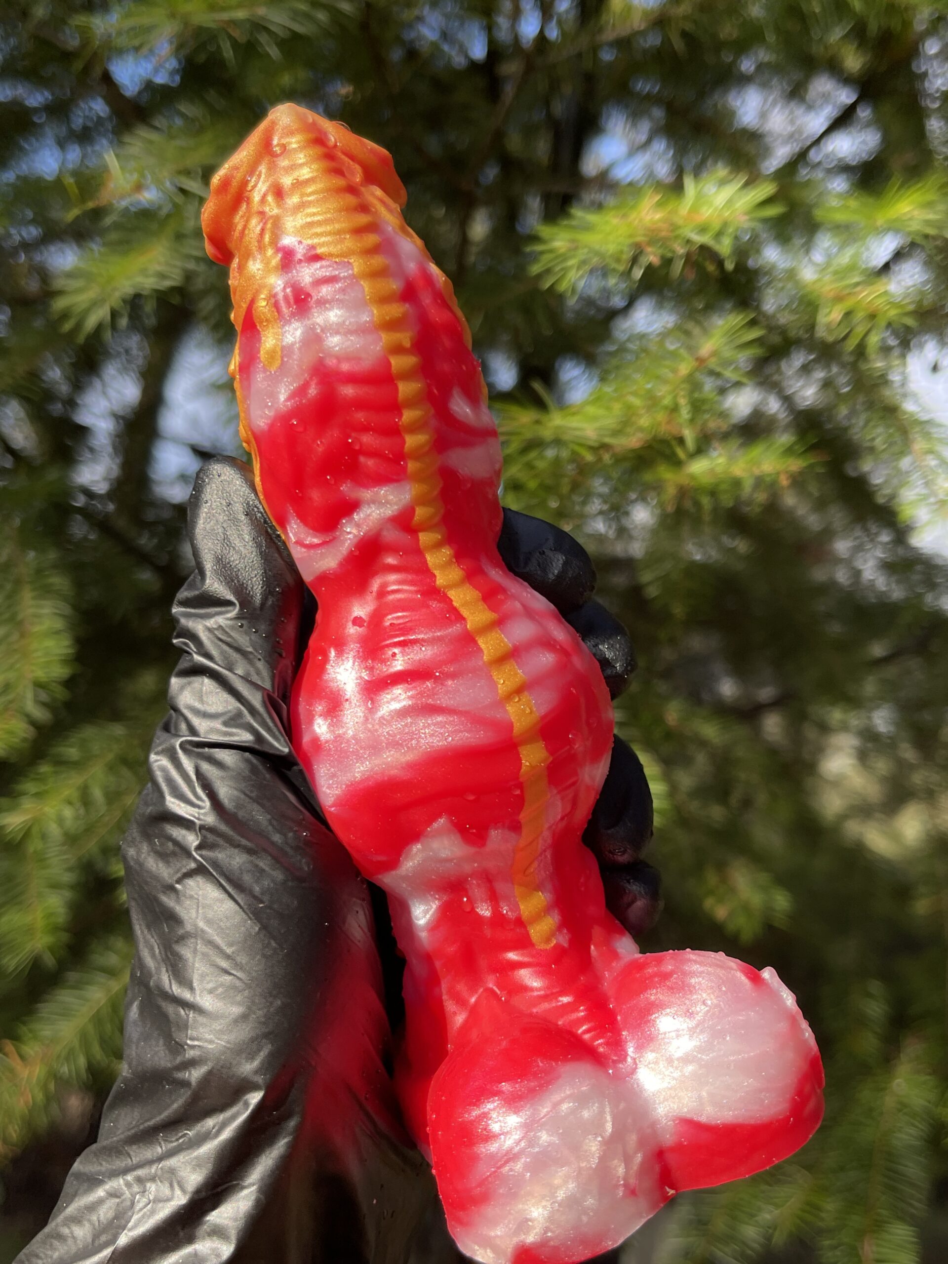 Monster Lucius 7 inch 00-50 shore medium firmness color CHRISTMAS CANDY