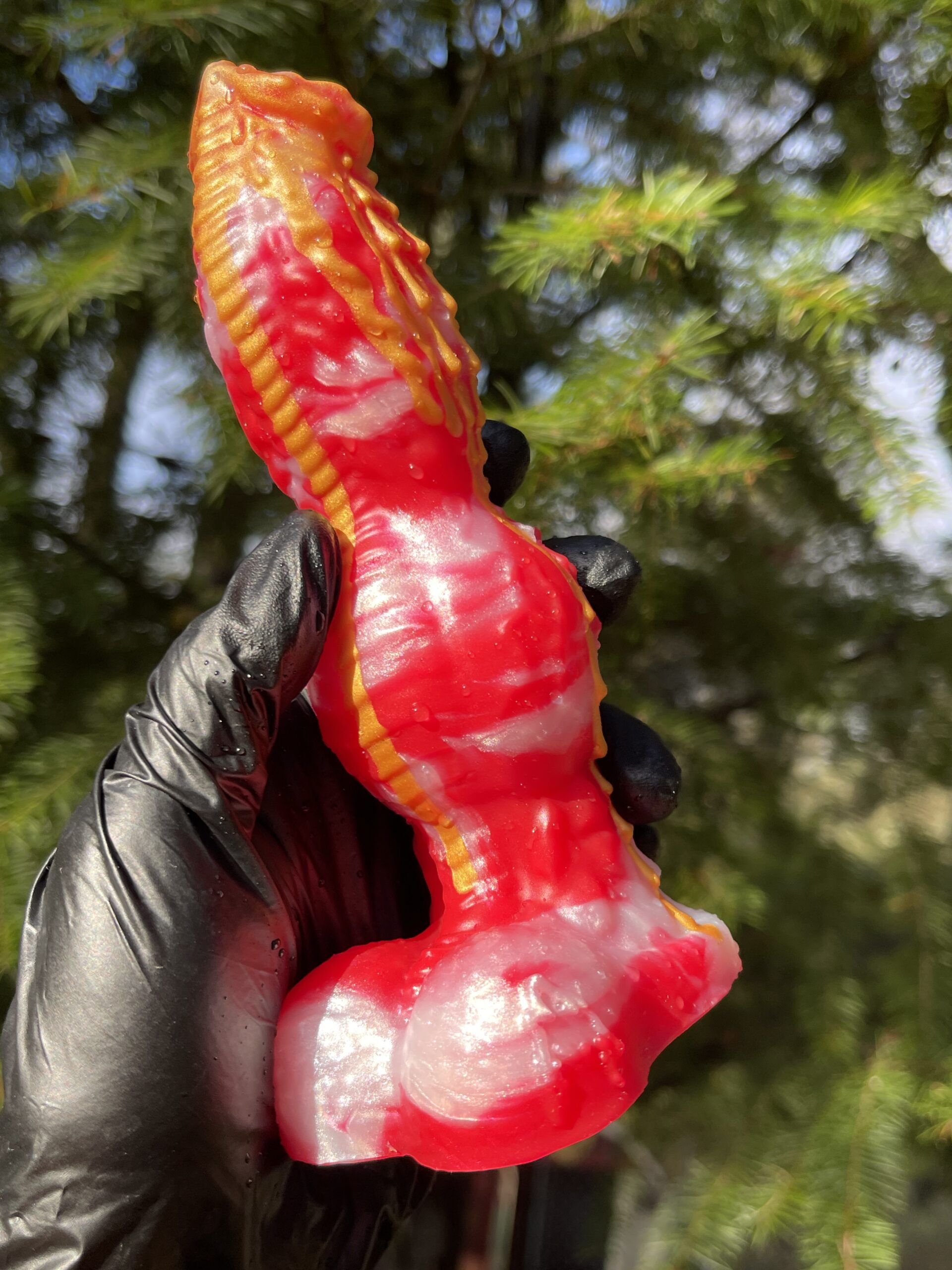 Monster Lucius 7 inch 00-50 shore medium firmness color CHRISTMAS CANDY - Image 3