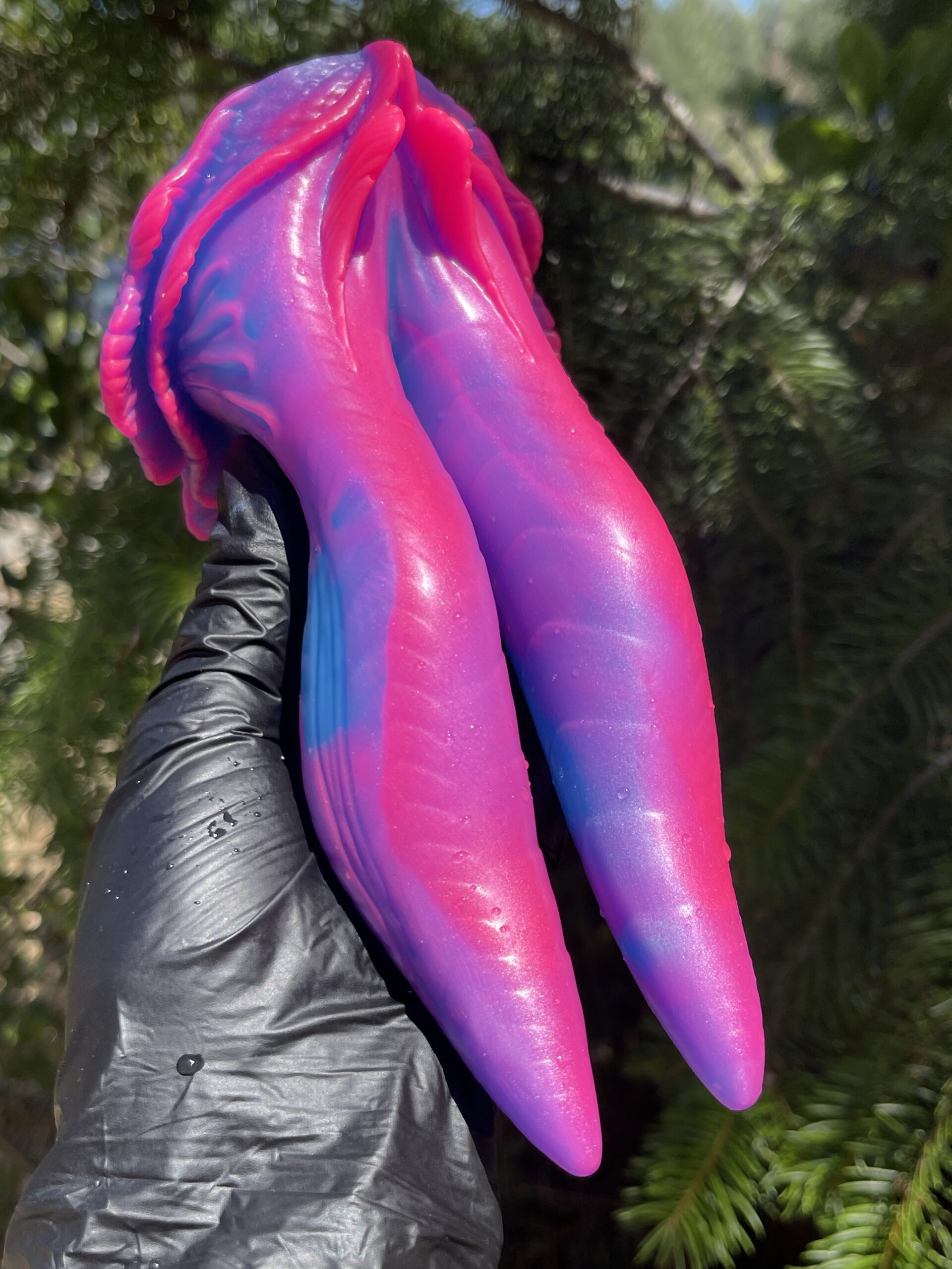 Betta-Mer 7 inch 00-50 shore medium firmness color PINK VIBE FLOP - Image 4