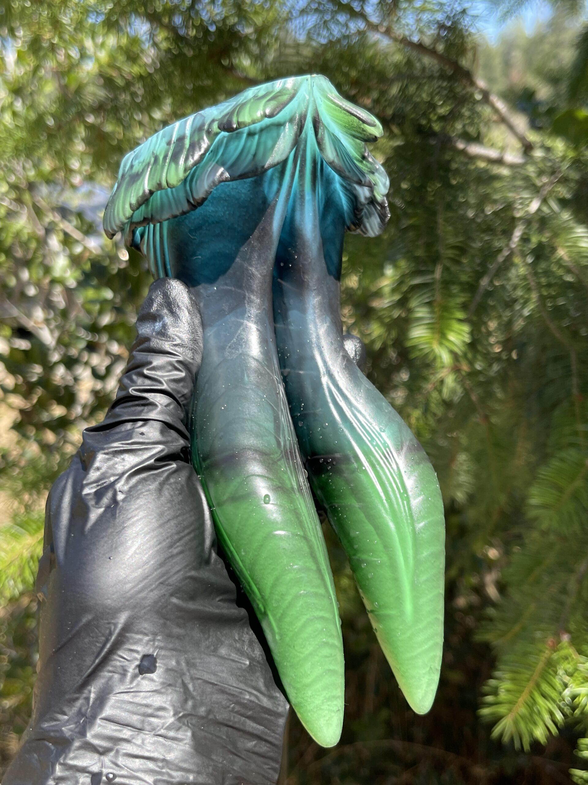 Betta-Mer 7 inch 00-50 shore medium firmness color GREEN PEACOCK with GLOW - Image 10
