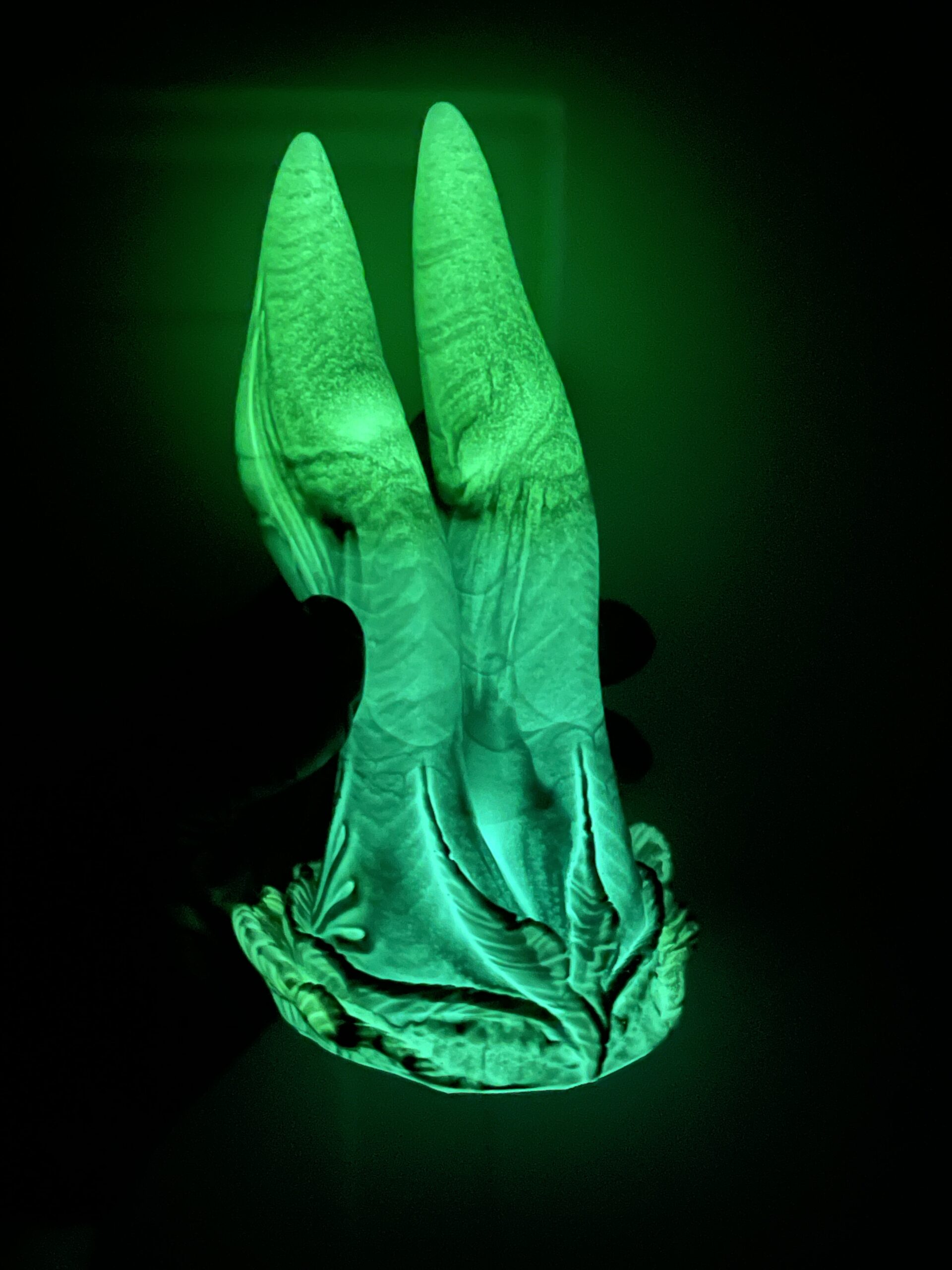 Betta-Mer 7 inch 00-50 shore medium firmness color GREEN PEACOCK with GLOW - Image 4
