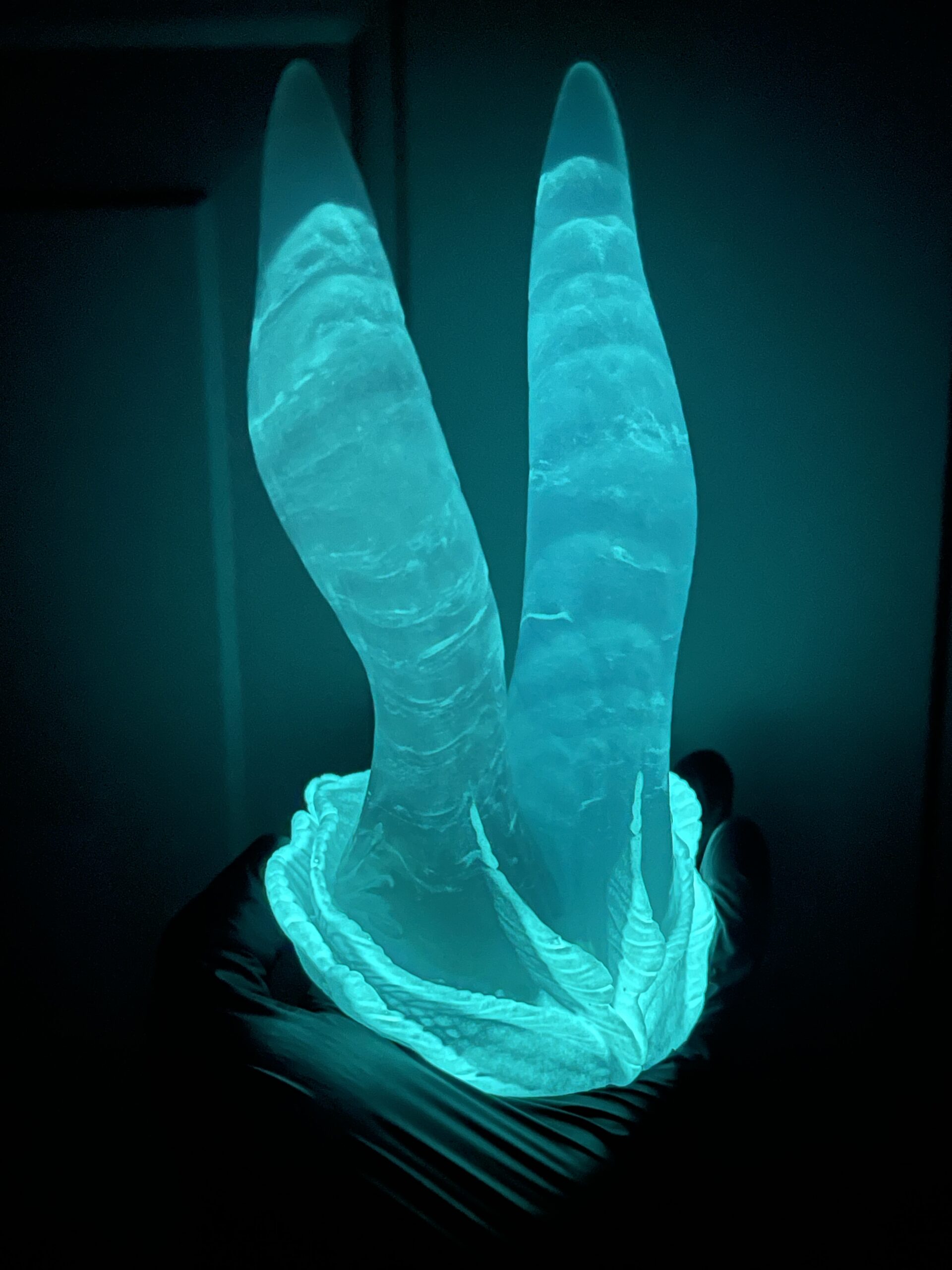 Betta-Mer 7 inch NEAR CLEAR 00-31 shore soft firmness color PINK LAGOON with GLOWING BLUE - Image 10
