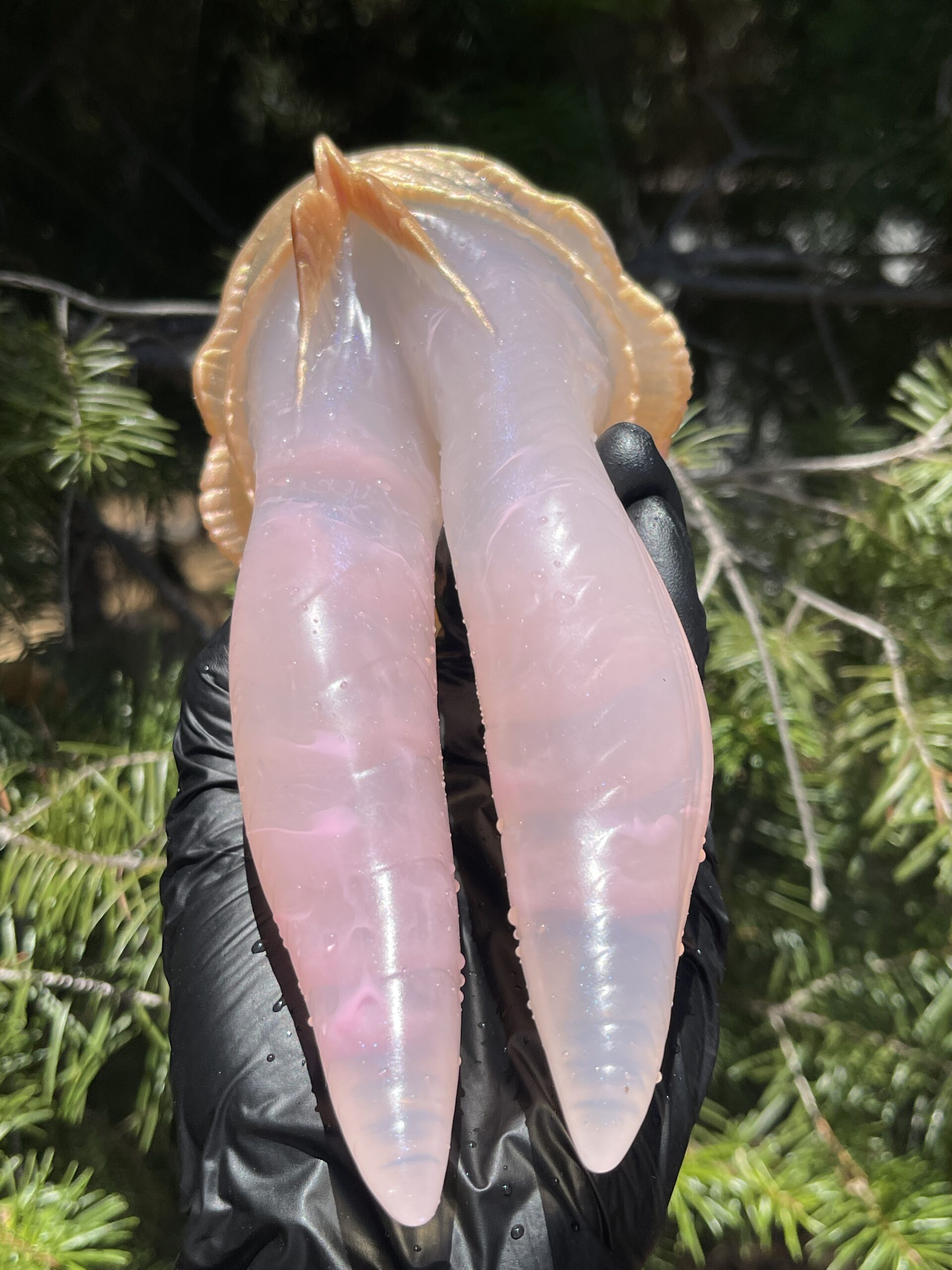 Betta-Mer 7 inch NEAR CLEAR 00-31 shore soft firmness color PINK CUTIE with GLOWING PINK - Image 6