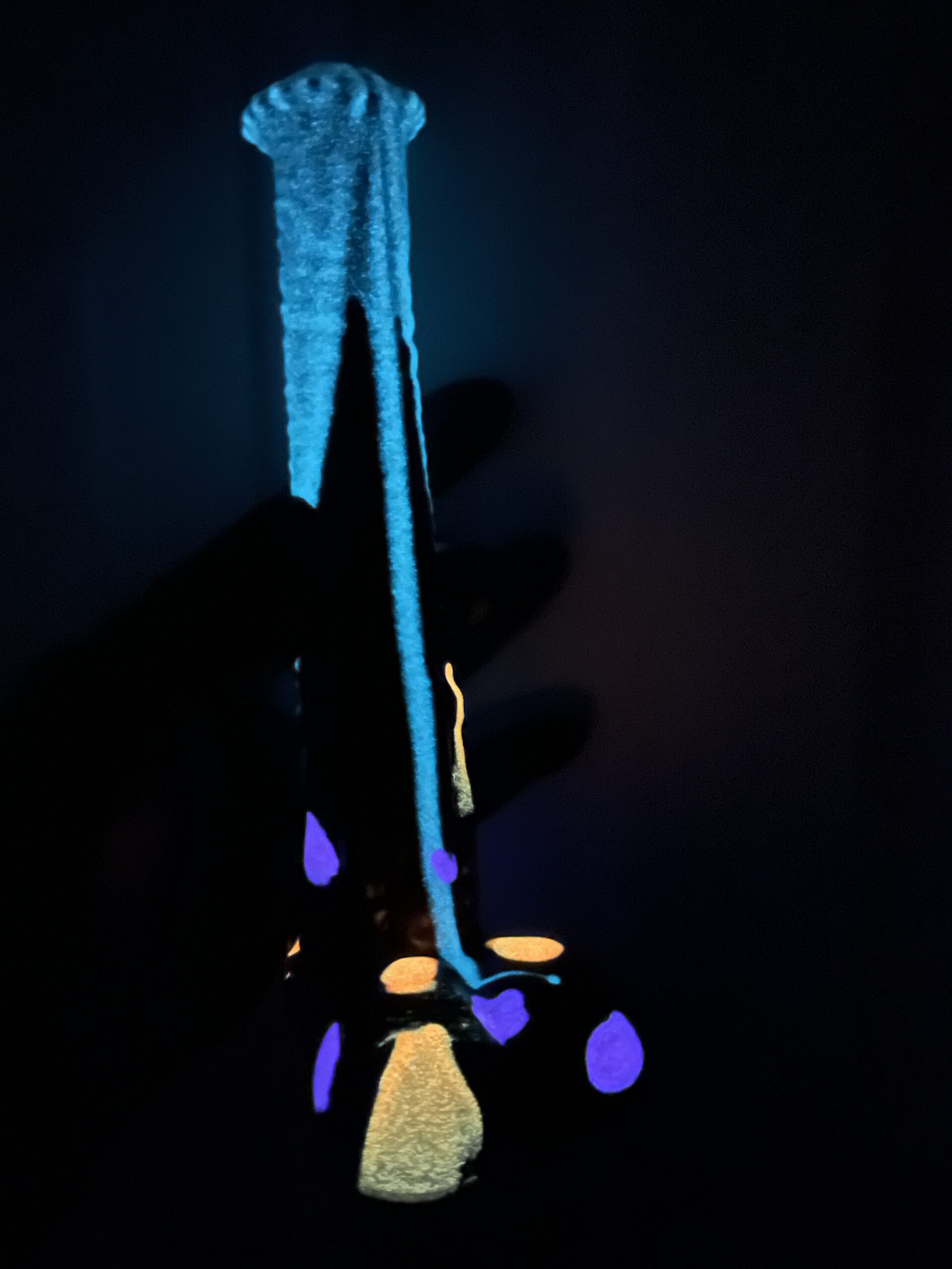 Horse Amur Flared Dildo 8" – Spotted Steeds, Medium (00-50), Glow