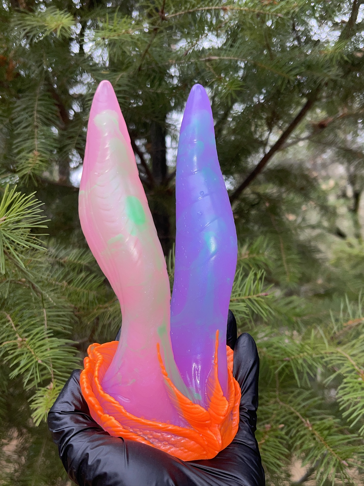Betta-Mer Mermaid Dildo 7" – Bewitched, Soft (00-31), Near-Clear, Glow - Image 2
