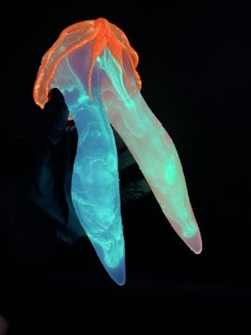 Betta-Mer Mermaid Dildo 7" – Bewitched, Soft (00-31), Near-Clear, Glow - Image 9
