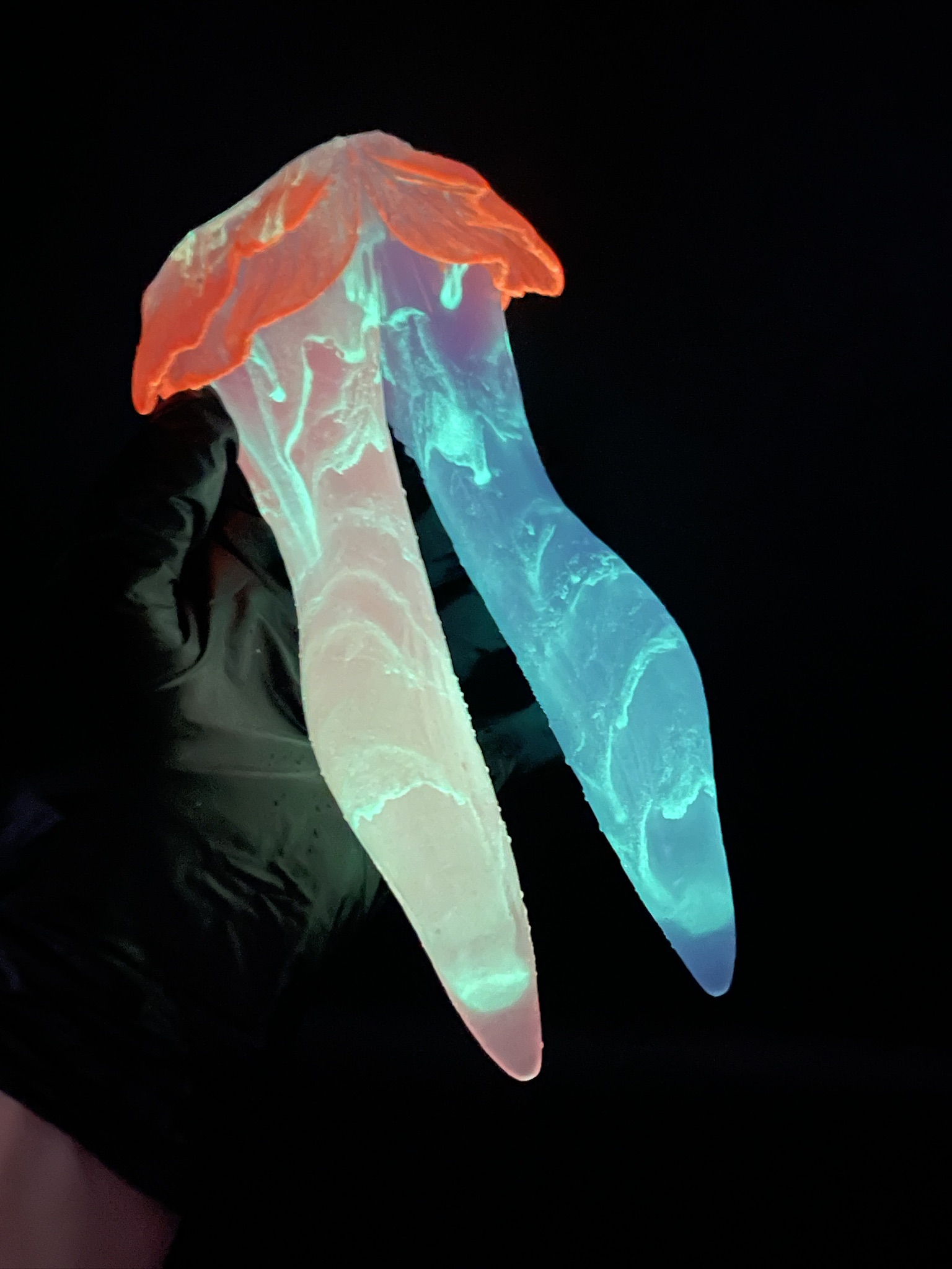 Betta-Mer Mermaid Dildo 7" – Bewitched, Soft (00-31), Near-Clear, Glow
