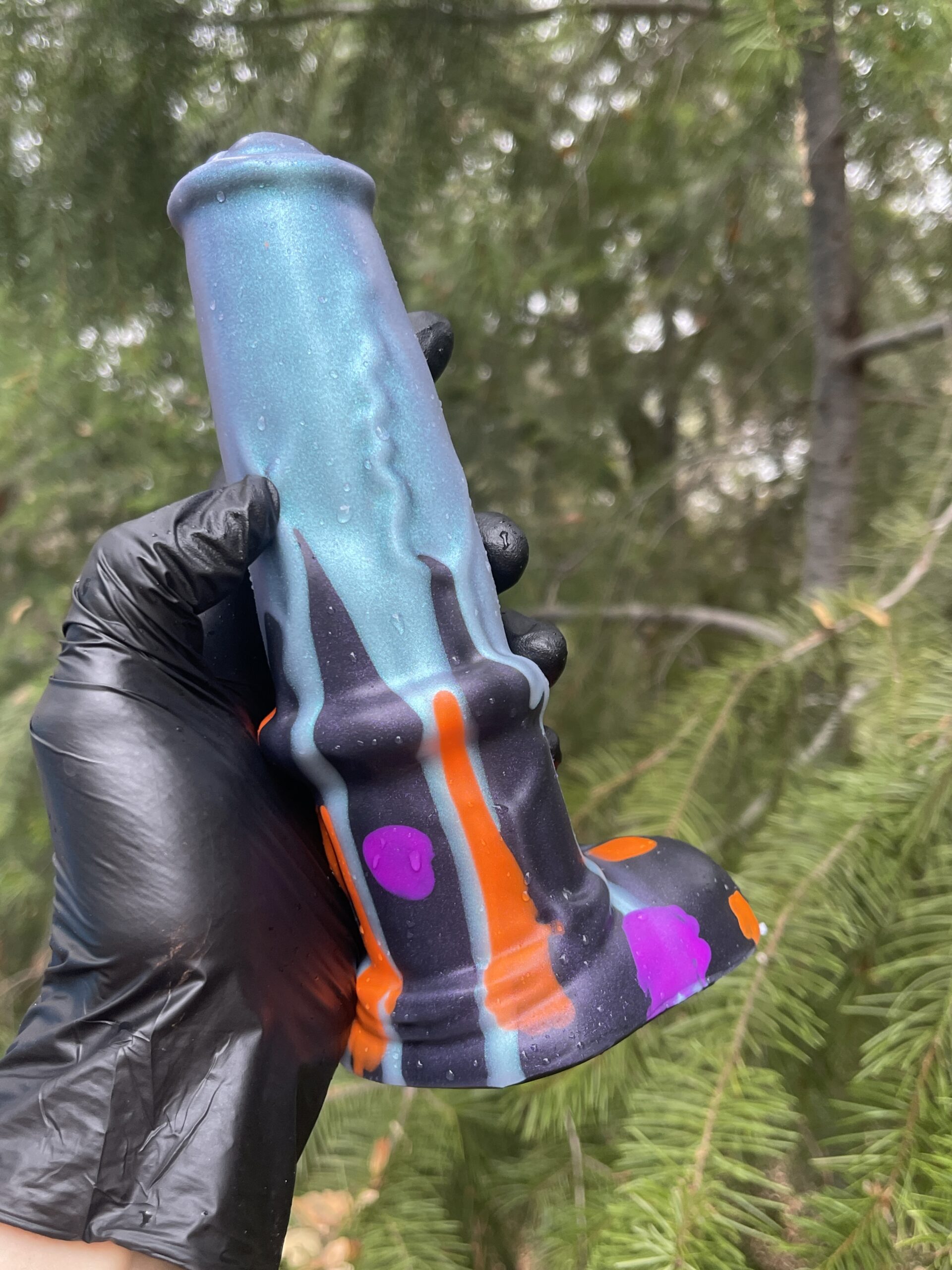 Pony Stanley Horse Dildo 7.5" – Spotted Steeds, Medium (00-50), Glow - Image 5