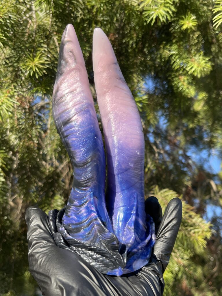 Betta-Mer mermaid fantasy dildo, 7 inch, soft, Midnight blue and lilac